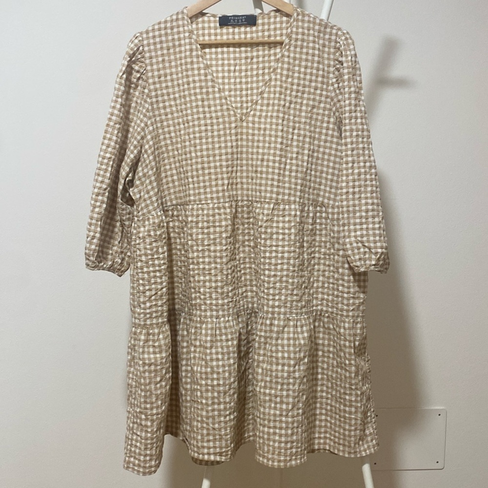 Primark Check Pleated Mini Dress